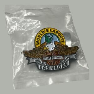 Harley-Davidson Las Vegas Pin World’s Largest Store Motorcycle Eagle Badge